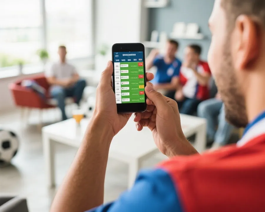 球迷查看世界杯赛程安排示意图